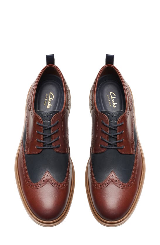 Shop Clarks Chantry Wingtip Derby In British Tan Combo