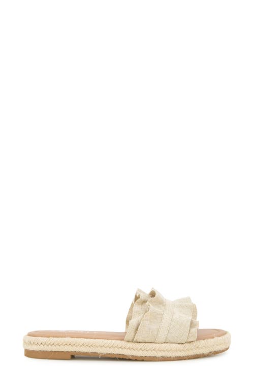 Esprit Annie Ruffle Slide Sandal In Natural