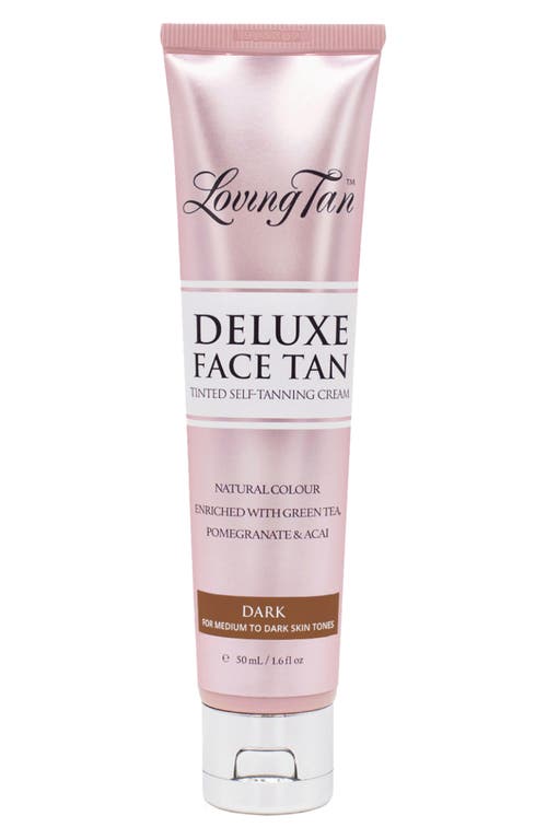 Loving Tan Deluxe Face Tan Tinted Self-Tanning Cream in Dark at Nordstrom, Size 1.6 Oz