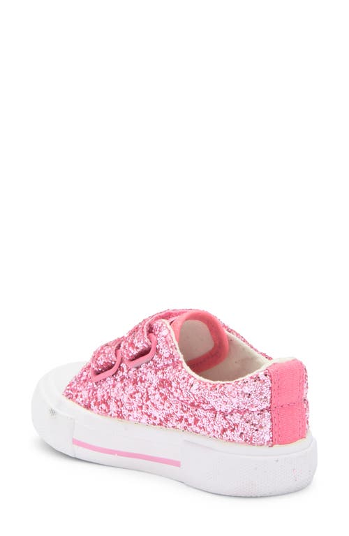 Emma New York Kids' Cap Toe Sneaker In Pink Glitter