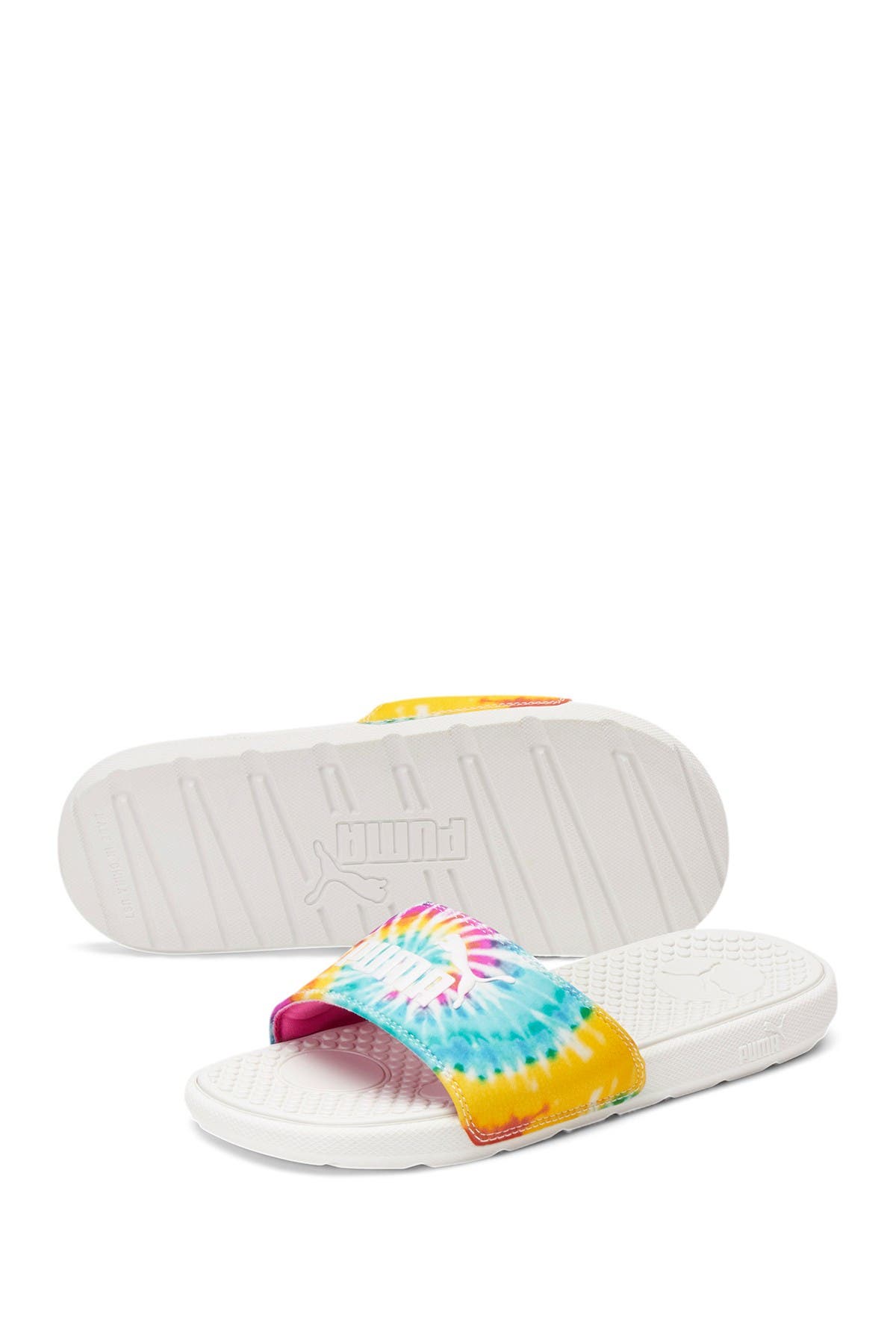 puma tie dye slides