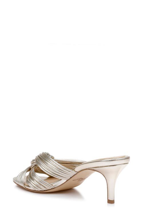 Jewel Badgley Mischka Mia Slide Sandal In Light Gold