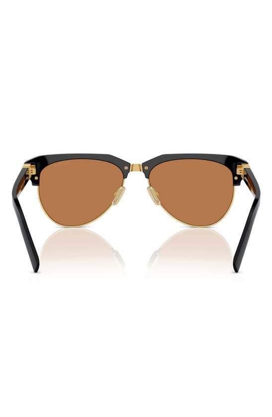 Shop Miu Miu 57mm Pilot Sunglasses In Brown