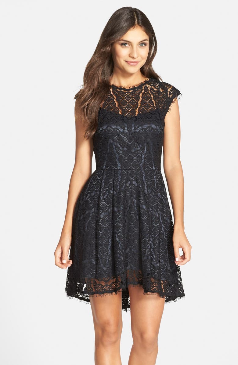 Adelyn Rae Lace Fit & Flare Dress | Nordstrom