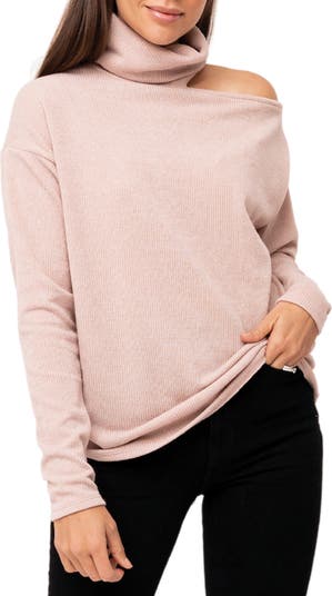 GIBSONLOOK Cold Shoulder Cowl Neck Sweater Nordstrom