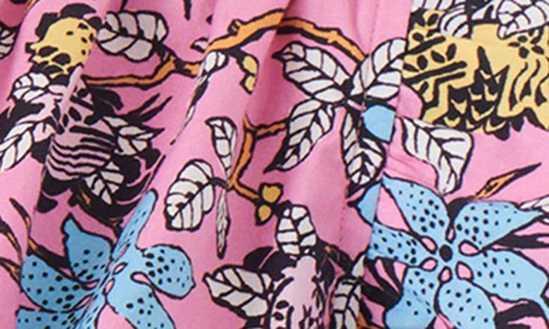 Shop Derek Lam 10 Crosby Roselyn Ruffle Sleeve Plunge Neck Top In Pink Multi
