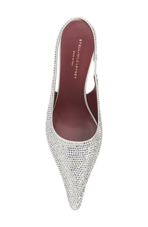 Shop Stella Mccartney Elsa Pointed Toe Slingback Pump In Silver