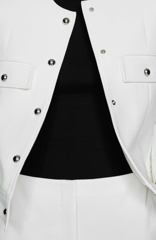 Mango Pocket Blazer In White