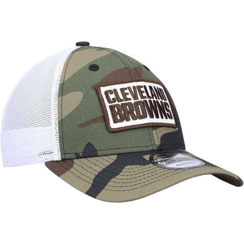 New Era Men's Camo Cleveland Browns 9forty Trucker Snapback Hat