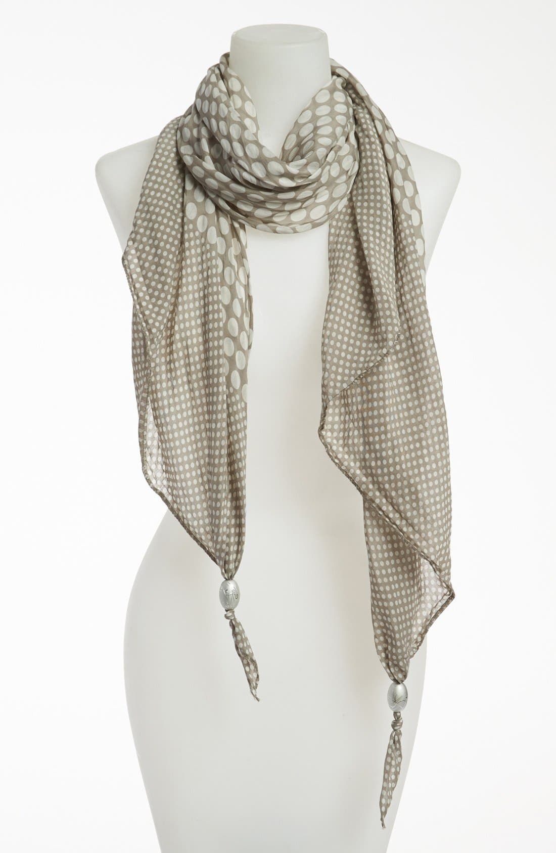 Nordstrom 'Dots' Silk & Cotton Scarf Nordstrom