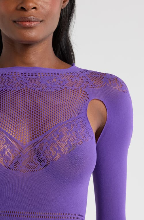 Hauty Matilda Long Sleeve Teddy In Purple