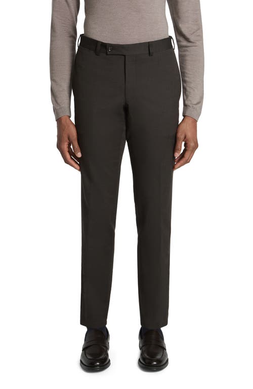 Jack Victor Palmer Stretch Cotton & Wool Pants Taupe at Nordstrom,
