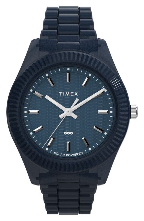 Timex Legacy Ocean Recycled Plastic Bracelet Watch, 42mm in Blue at Nordstrom