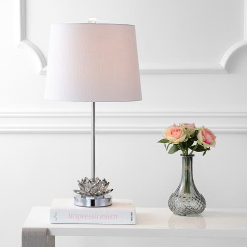 Jonathan Y Amelia Crystal Led Table Lamp In Pink