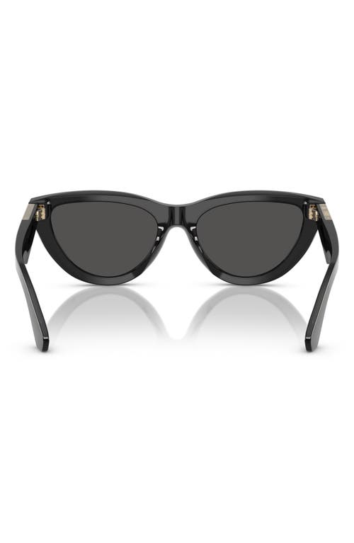 Shop Burberry 55mm Cat Eye Sunglasses In Black/grey