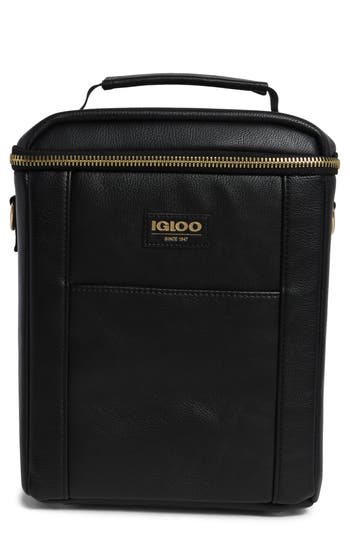Shop Igloo Luxe Insulated Convertible Mini Backpack In Black/yellow Gold