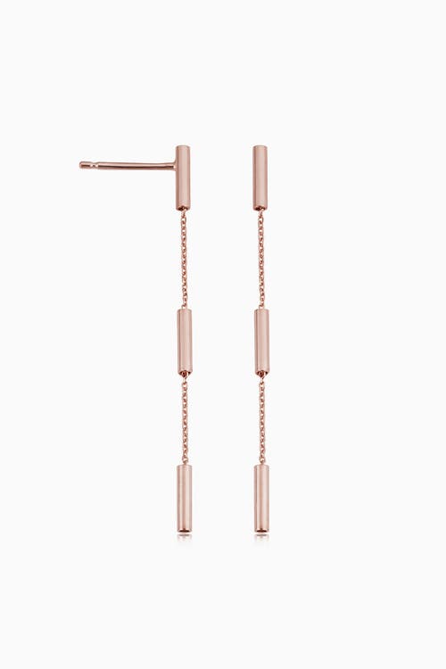 Shop Oradina 14k Gold Vicenza Drop Earrings In Rose Gold