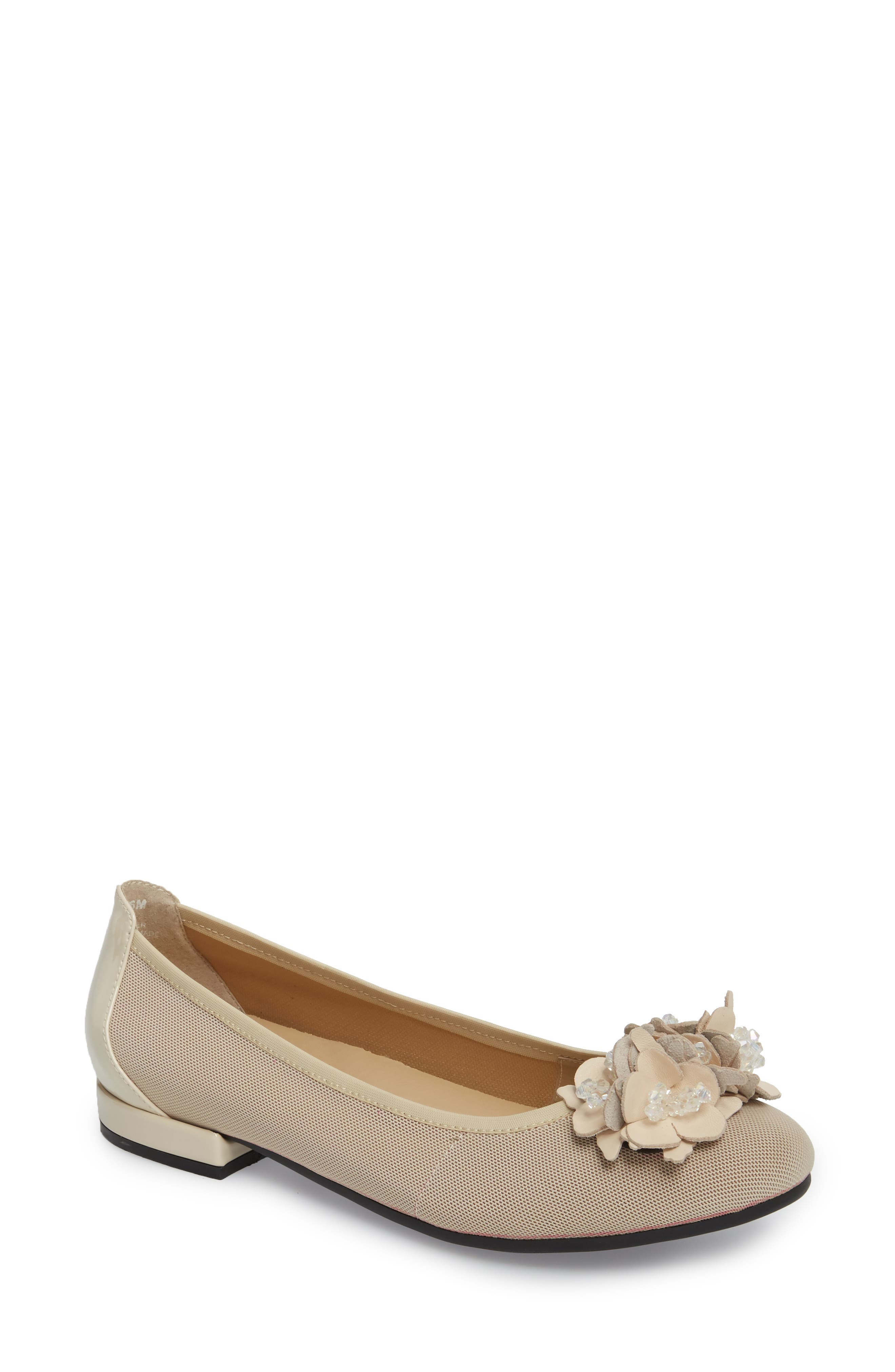 David Tate Magnetic Ballet Flat- Beige