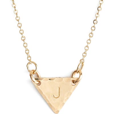 Nashelle 14K-Gold Fill Initial Triangle Necklace