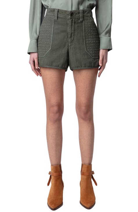 Sei Quilted Cotton Twill Shorts