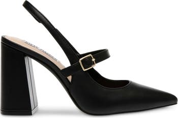 MAEGAN Black Patent Slingback Pumps  Women's Designer Heels – Steve Madden  Canada