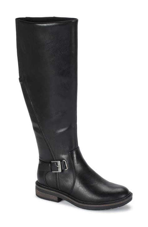 Mid Calf Knee High Woman Boots Tall Classic Canvas Sky High Lace