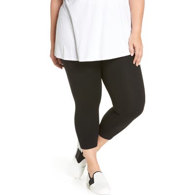Plus Size Nordstrom Go To High Waist Crop Leggings, Black
