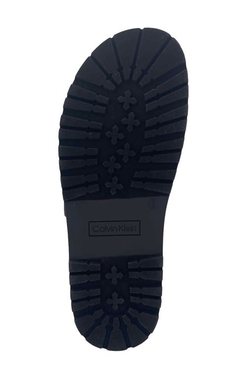 Calvin Klein Double Bar Sandals In Black