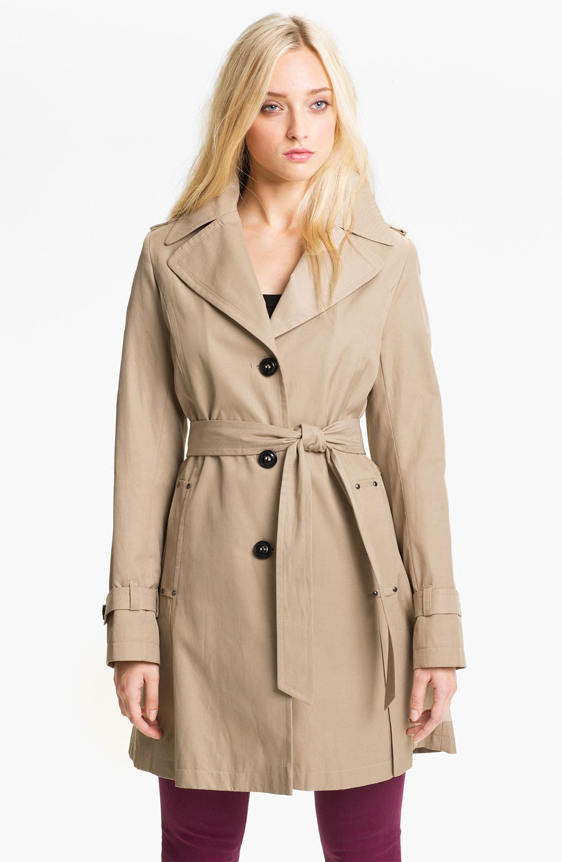 DKNY Single Breasted Trench Coat (Petite) Nordstrom