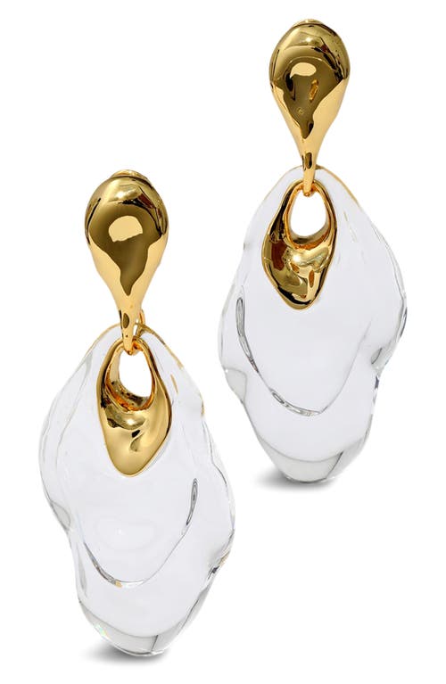 Shop Alexis Bittar Liquid Lucite® Ripple Drop Earrings In Gold