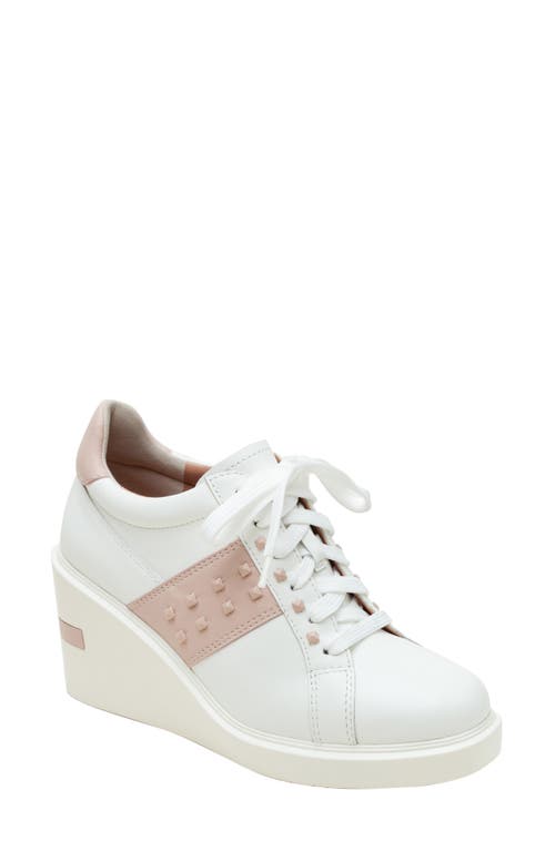 Linea Paolo Katia Wedge Trainer In Eggshell/nude