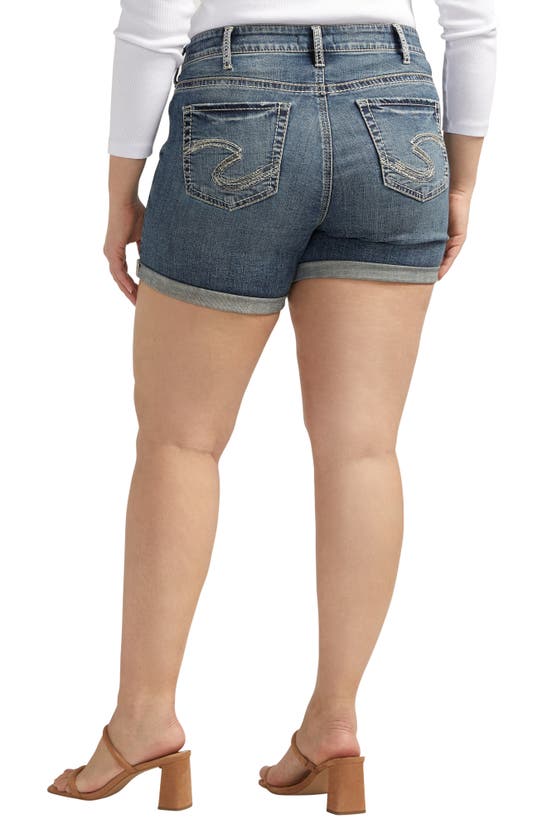 Shop Silver Jeans Co. Suki Mid Rise Denim Shorts In Indigo
