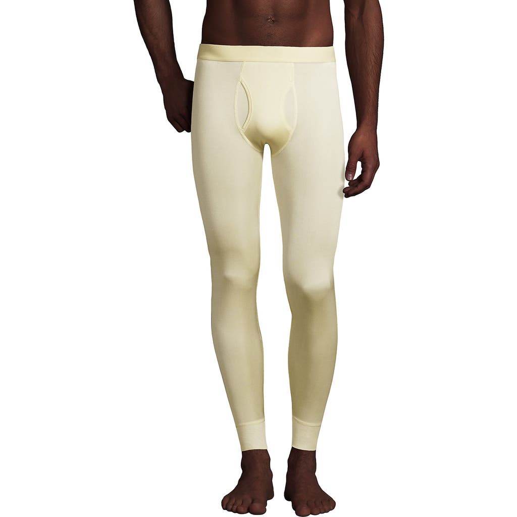 Lands' End Silk Long Underwear Pants In Ecru