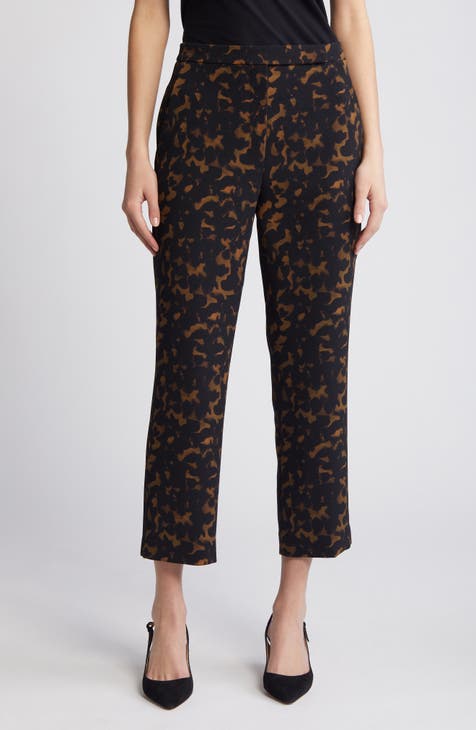 Karen Kane Leopard Pants Womens XL Gray Pull On Lounge Stretch Fleece