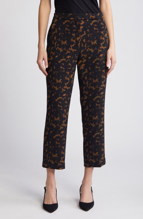 Theory B. Torto High Waist Crop Slim Fit Pants Dark Brown Multi at Nordstrom,