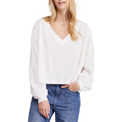 Free People Blouson Sleeve Tee, White