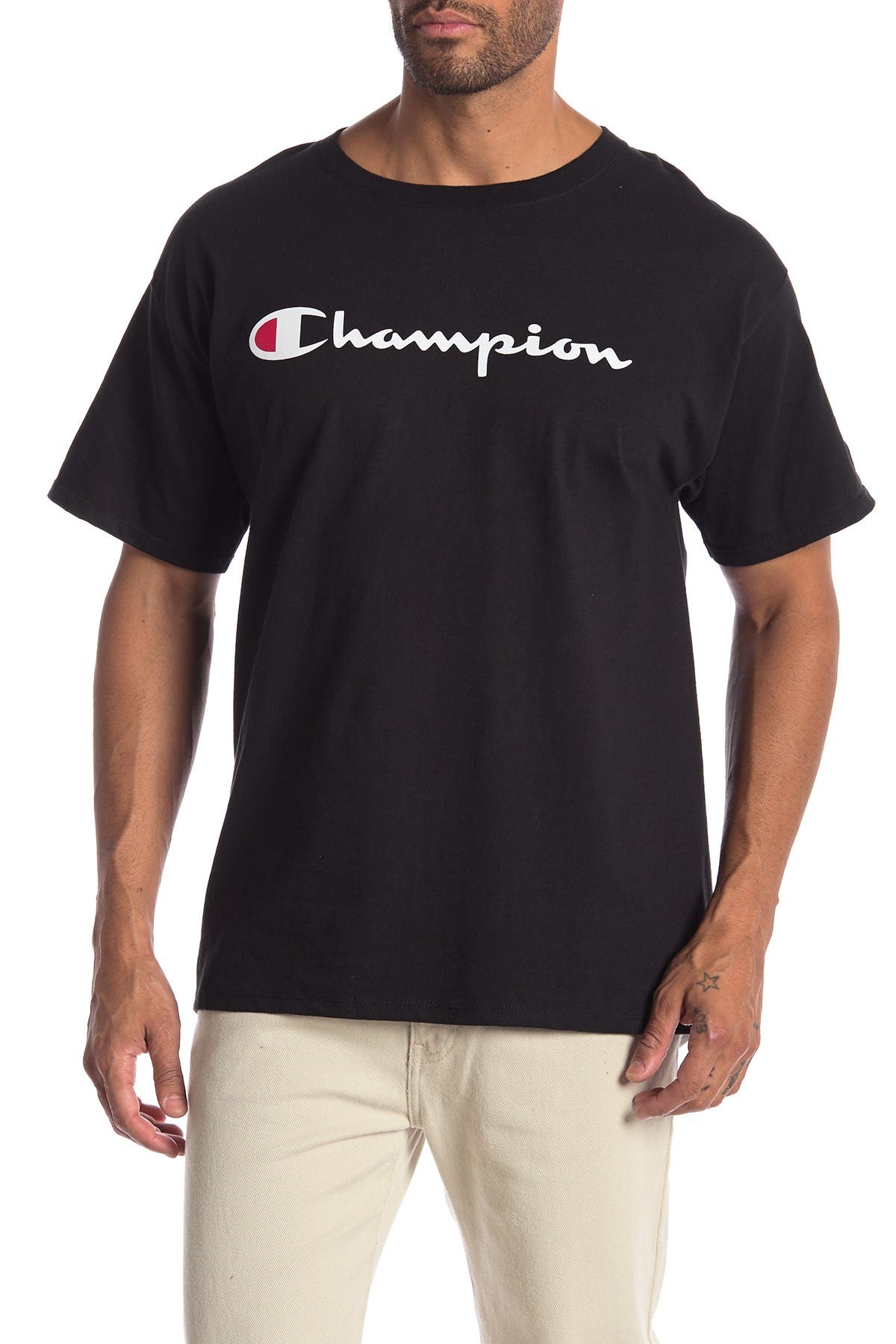 CHAMPION Logo Print Crew Neck T-Shirt | Nordstromrack