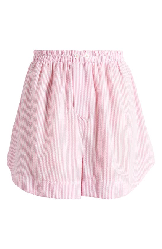 Free People Cloud Nine Sleep Boxers In Pink Stripe