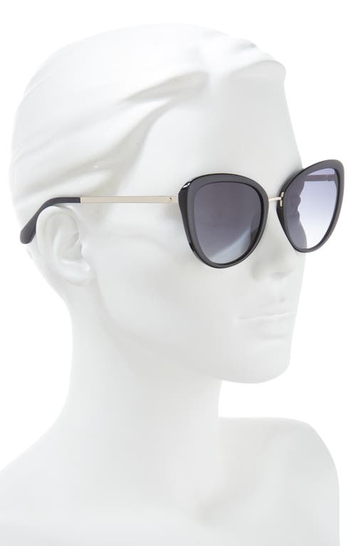 Shop Kate Spade New York Sydneeos 55mm Cat Eye Sunglasses In Black/grey Shaded