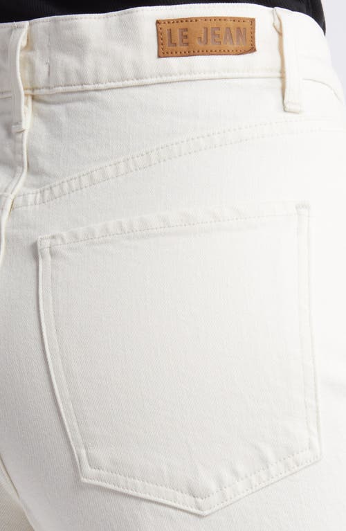 Shop Le Jean Virginia Patch Pocket High Waist Wide Leg Jeans In Bone