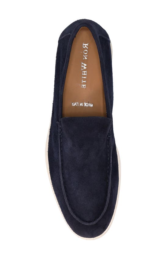 Ron White Jakub Water Resistant Loafer In Navy