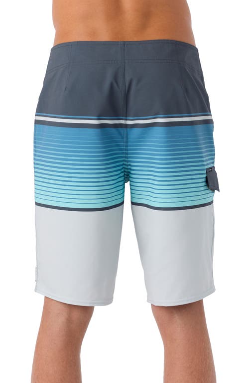 Shop O'neill Lennox Stripe Board Shorts In Fog