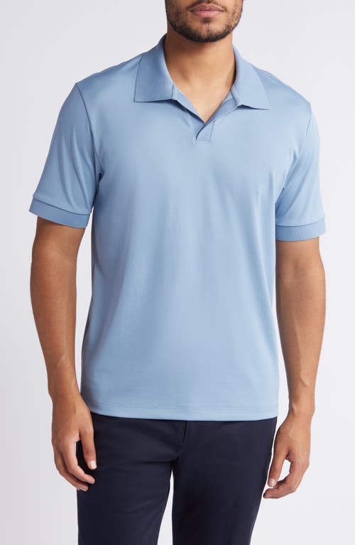 Shop Theory Malden Jc. Atlas Cotton Polo In Mountain Sky