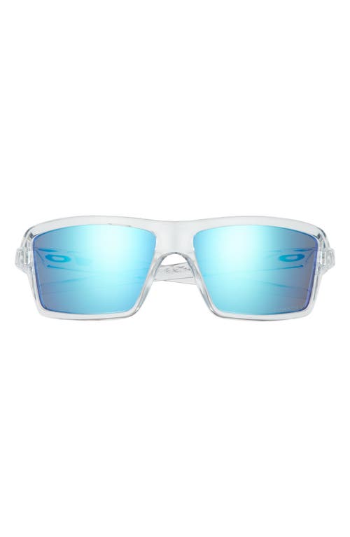 Oakley 63mm Polarized Rectangular Sunglasses in Blue/Clear at Nordstrom