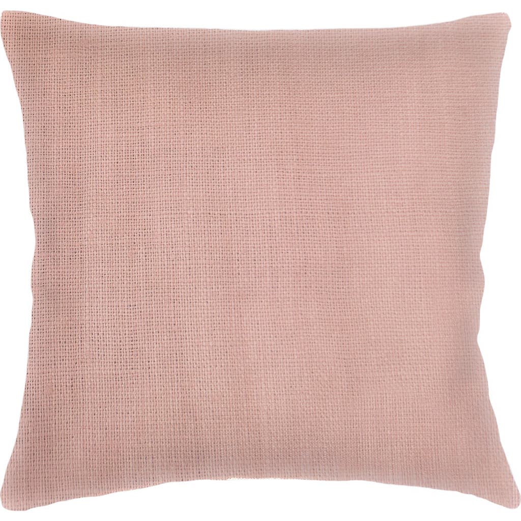 Anaya So Soft Linen Pillow Down Alternative Insert In Rose Pink