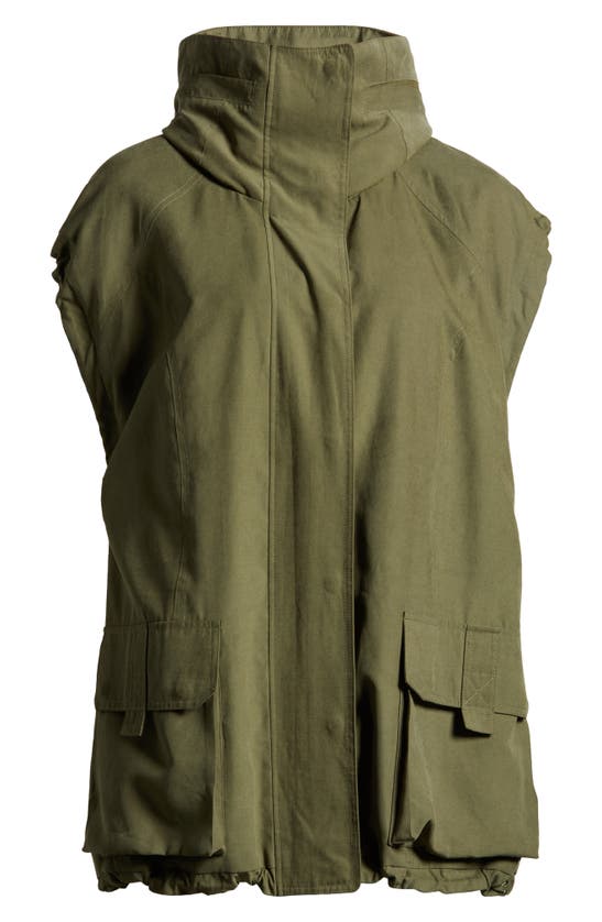 Shop Blanc Noir Svetlana Oversize Vest In Burnt Olive
