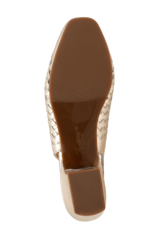 Shop Trotters Dea Woven Slingback Pump In Champagne