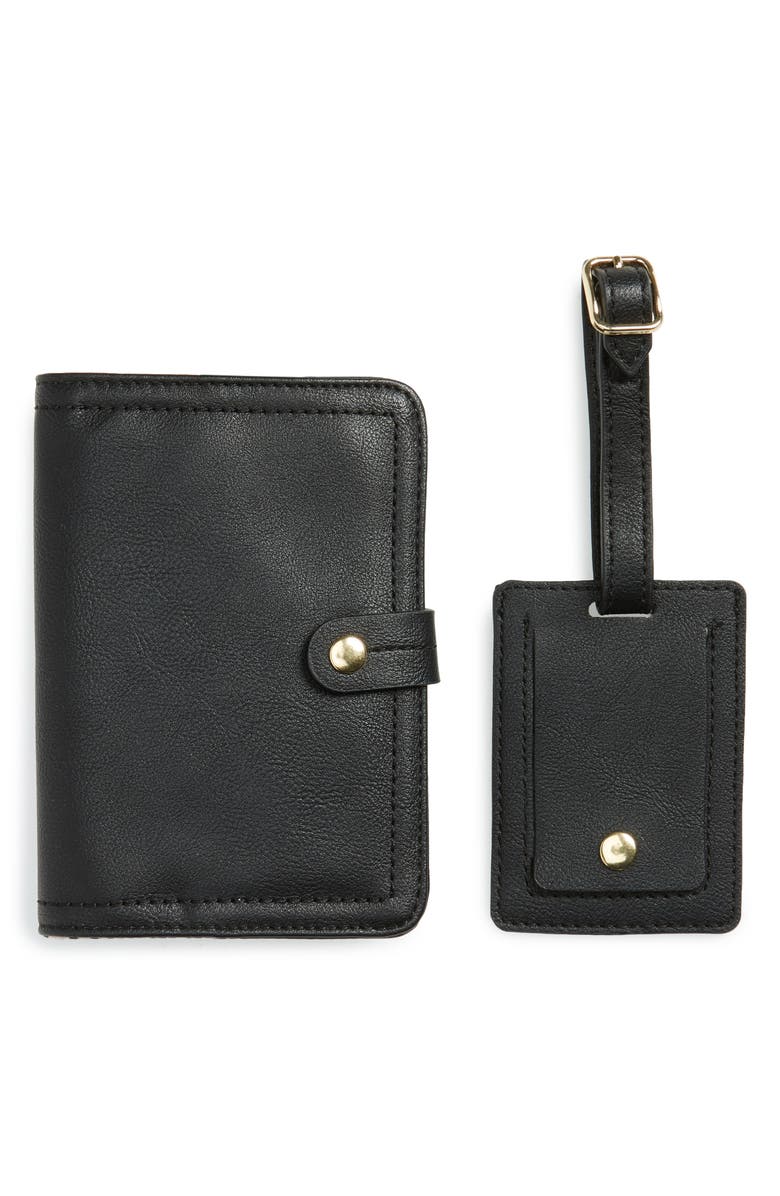 Sole Society Faux Leather Passport Case & Luggage Tag Set | Nordstrom
