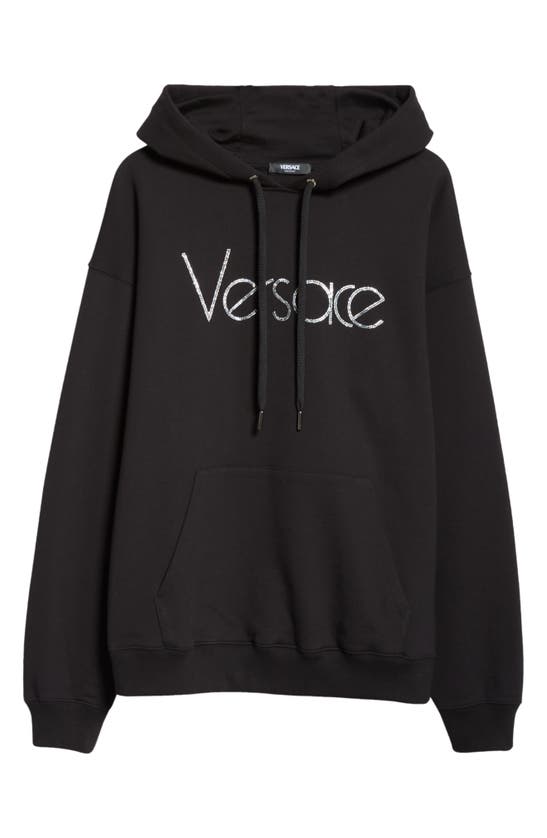 Shop Versace 1978 Re-edition Logo Hoodie In Black