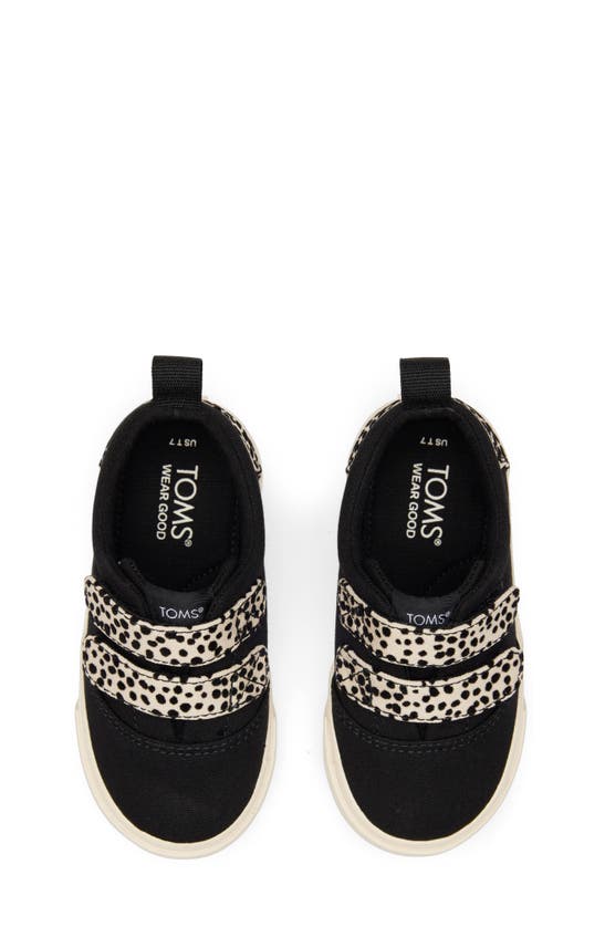 Shop Toms Kids' Fenix Double Strap Sneaker In Black